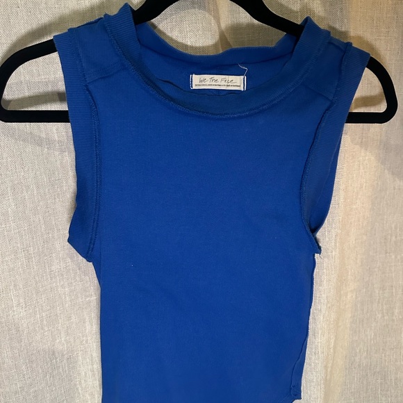 Free People Vibrant Blue Tank Top - Picture 3 of 4